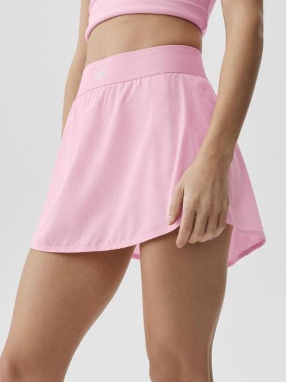 ALO Yoga Pink Marshmallow Match Point Tennis Skirt with Built-In Shorts. *NWT*